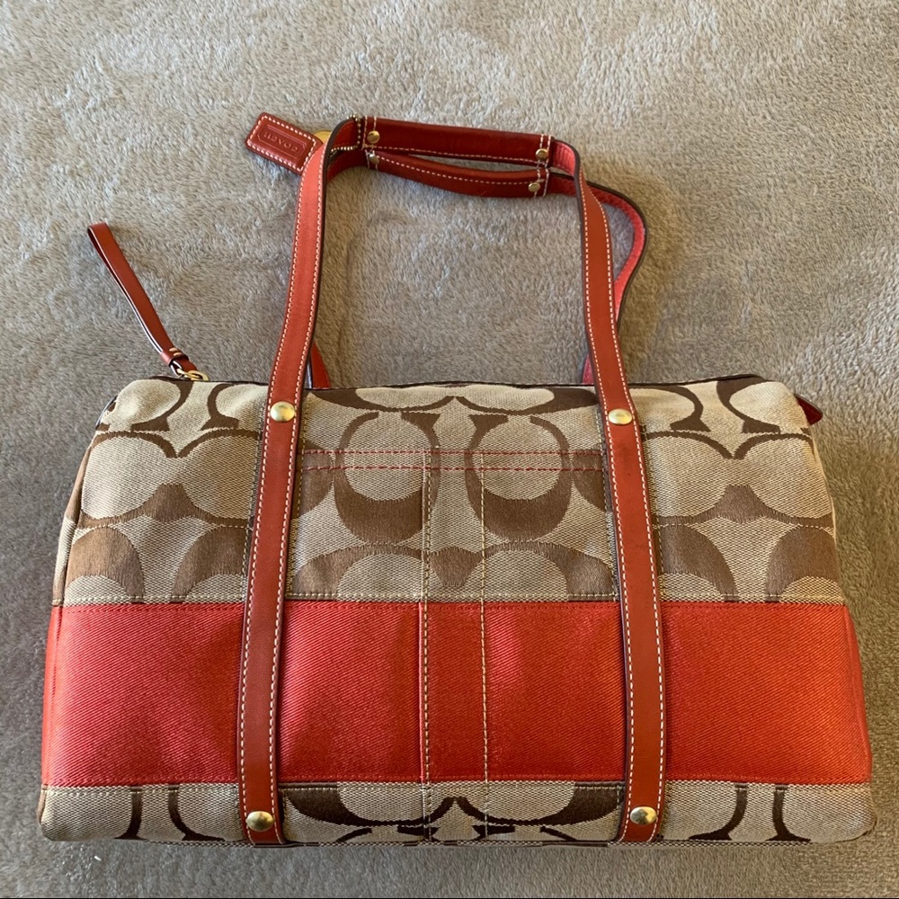 Authentic Coach Signature Mini Boston Tote 11102